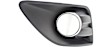 2013-2018 Ford C-Max - Front, Driver and Passenger Side Fog Light Trims, Textured Black