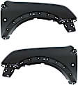 Front, Driver and Passenger Side Fenders, With turn signal light hole, CAPA CERTIFIED