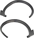 Front, Driver and Passenger Side Fender Trim, Textured Black