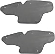 Front, Driver and Passenger Side Mud Flaps, Black, Plastic