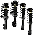 Front and Rear, Driver and Passenger Side Fully Loaded Strut, FWD