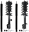 Front and Rear, Driver and Passenger Side Shock and Fully Loaded Strut