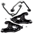 Front, Driver and Passenger Side, Upper and Lower Control Arm