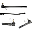 Front, Driver and Passenger Side, Inner and Outer Tie Rod Ends, RWD