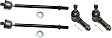 Front, Driver and Passenger Side, Inner and Outer Tie Rod End, 4WD