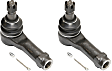 Front, Driver and Passenger Side, Outer Tie Rod Ends