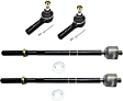 Front, Driver and Passenger Side, Inner and Outer Tie Rod Ends