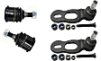 Front, Driver and Passenger Side, Upper and Lower Ball Joints