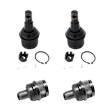 Front, Driver and Passenger Side, Upper and Lower Ball Joints