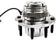 Front, Driver and Passenger Side Wheel Hub, 8 Lugs, With Bearing, With Sensor, 4WD