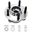 Front, Driver and Passenger Side Wheel Hub, 5 Lugs, With Bearing