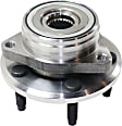 Front, Driver and Passenger Side Wheel Hub, 5 Lugs, With Bearing
