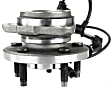 Front, Driver and Passenger Side Wheel Hub, 5 Lugs, With Bearing, With Sensor