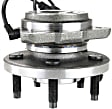 Front, Driver and Passenger Side Wheel Hub, 5 Lugs, With Bearing, With Sensor