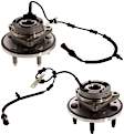 Front, Driver and Passenger Side Wheel Hub, 5 Lugs, With Bearing, With Sensor