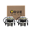 Front, Driver and Passenger Side Wheel Hub, 8 Lugs, With Bearing, With Sensor, 4WD