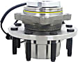 Front, Driver and Passenger Side Wheel Hub, 8 Lugs, With Bearing, With Sensor, 4WD