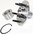 2-Wheel Set Front and Rear Wheel Hub, 5 Lugs, With Bearing, With Sensor, Includes (2) Wheel Hub and (2) Wheel Hub Repair Kit