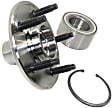 2-Wheel Set Front and Rear Wheel Hub, 5 Lugs, With Bearing, With Sensor, Includes (2) Wheel Hub and (2) Wheel Hub Repair Kit