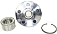 2-Wheel Set Front and Rear Wheel Hub, 5 Lugs, With Bearing, With Sensor, Includes (2) Wheel Hub and (2) Wheel Hub Repair Kit