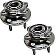 Front, Driver and Passenger Side Wheel Hub, 5 Lugs, With Bearing