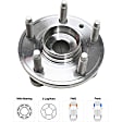 Front and Rear, Driver and Passenger Side Wheel Hub, 5 Lugs, With Bearing, AWD