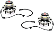 2-Wheel Set Front, Driver and Passenger Side Wheel Hubs, With Bearing, With Sensor, With coarse thread wheel studs