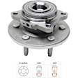 Rear, Driver and Passenger Side Wheel Hub, 6 Lugs, With Bearing, 5.4L, 8Cyl