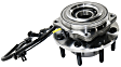 2-Wheel Set Front, Driver and Passenger Side Wheel Hubs, With Bearing, With Sensor, 4WD, For Models with Single Rear Wheels