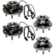 Front and Rear, Driver or Passenger Side Wheel Hub, 6 Lugs, With Bearing, RWD, 5.4L, 8Cyl