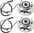 2-Wheel Set Front, Driver and Passenger Side Wheel Hubs, With Bearing, With Sensor, 4WD, 6 Lugs
