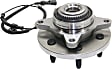 2-Wheel Set Front, Driver and Passenger Side Wheel Hubs, With Bearing, With Sensor, 4WD, 6 Lugs
