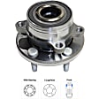 2015 Ford Explorer Limited - Rear, Driver and Passenger Side Wheel Hub, 5 Lugs, With Bearing