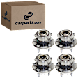 2013-2019 Ford Police Interceptor Utility - 4-Wheel Set Front and Rear, Driver and Passenger Side Wheel Hub, 5 Lugs, With Bearing
