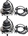 Front, Driver and Passenger Side Wheel Hub, 5 Lugs, With Bearing, With Sensor, 4.6L, 8Cyl