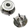 2-Wheel Set Rear, Driver and Passenger Side Wheel Hubs, 4.09 In. ABS Tone Ring Diameter, For Models with Rear Disc Brake