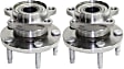 Rear, Driver and Passenger Side Wheel Hub, 5 Lugs, With Bearing, AWD, 3.5L, 6Cyl