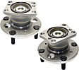 Rear, Driver and Passenger Side Wheel Hub, 4 Lugs, With Bearing, FWD