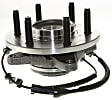 Front, Driver and Passenger Side Wheel Hub, 6 Lugs, With Bearing, With Sensor