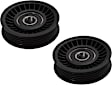 Accessory Belt Idler Pulleys, Grooved Pulley, Plastic, Serpentine, 6-Groove Pulley, 0.67 in. Inside Diameter, 3.54 in. Outside Diameter, 1.62 in. Width	