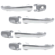 2013 Ford Flex Limited - Front and Rear, Driver and Passenger Side Chrome Exterior Door Handle, Front Driver Side - With Key Hole; Front Passenger Side - Without Key Hole; Rear - Without Key Hole