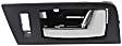 2008-2011 Ford Focus - Front, Driver and Passenger Side Interior Door Handles, Chrome Lever with Black Bezel, With Door Lock Hole