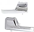 2007-2011 Ford Edge - Front, Driver and Passenger Side Interior Door Handles, Chrome, Without Door Lock Hole