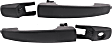 Front, Driver and Passenger Side Exterior Door Handles, Black, Driver Side - With Key Hole; Passenger Side - Without Key Hole