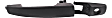 Front, Driver and Passenger Side Exterior Door Handles, Black, Driver Side - With Key Hole; Passenger Side - Without Key Hole