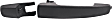 Front, Driver and Passenger Side Exterior Door Handles, Black, Driver Side - With Key Hole; Passenger Side - Without Key Hole