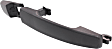 Front, Driver and Passenger Side Exterior Door Handles, Black, Driver Side - With Key Hole; Passenger Side - Without Key Hole