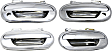 Front and Rear, Driver and Passenger Side Exterior Door Handles, Chrome, Front Driver and Passenger Side - With Key Hole; Rear Driver and Passenger Side - Without Key Hole