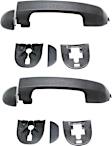Front, Driver and Passenger Side, or Rear, Passenger Side - Back Door Textured Black Exterior Door Handle, Without Key Hole