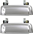 Front, Driver and Passenger Side Exterior Door Handles, Chrome, Without Key Hole